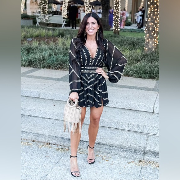 NWT Free People Jen's Pirate Booty Odyssey Mini Little Black Dress Size XS - Picture 7 of 9